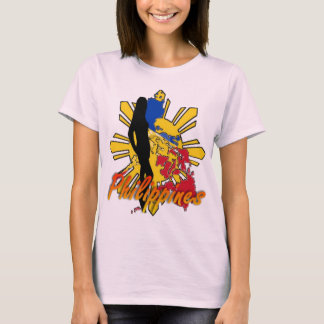 Camiseta T-shirt das senhoras de Filipinas W/Girl