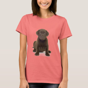 Camiseta T-shirt das senhoras de Labrador do chocolate