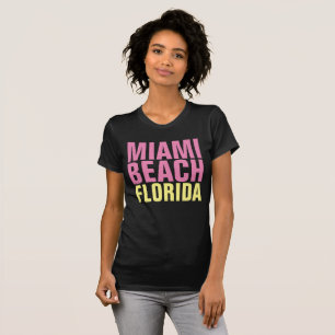 Camiseta T-shirt das senhoras de MIAMI BEACH FLORIDA