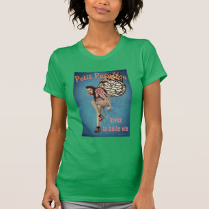 Camiseta T-shirt das senhoras de Papillon da borboleta do