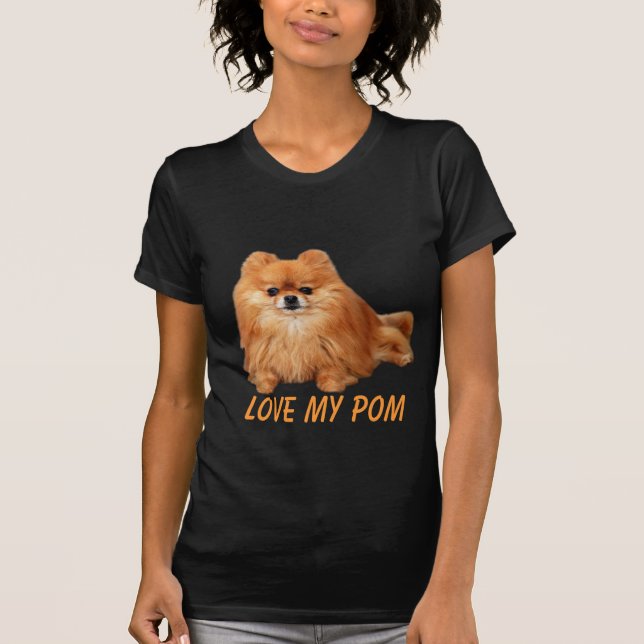 Camiseta T-shirt das senhoras de Pomeranian (Frente)