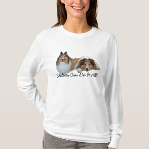 Camiseta T-shirt das senhoras de Sheltie