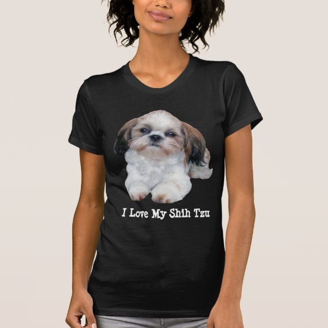 Camiseta T-shirt das senhoras de Shih Tzu (Frente)