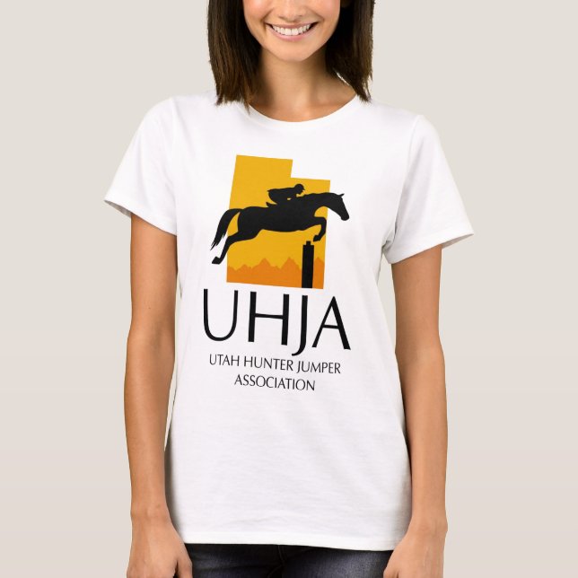 Camiseta T-shirt das senhoras de UHJA (Frente)