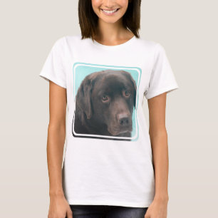 Camiseta T-shirt das senhoras do cão do laboratório do