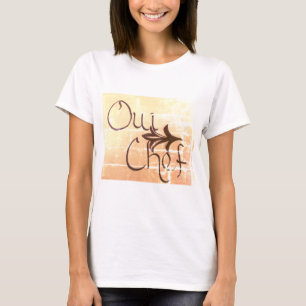 Camiseta T-shirt das senhoras do cozinheiro chefe de Oui