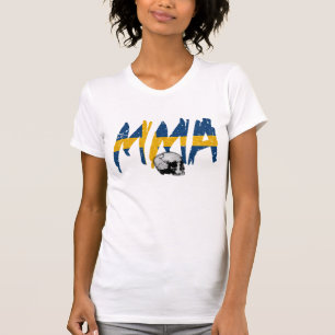Camiseta T-shirt das senhoras do crânio do Muttahida