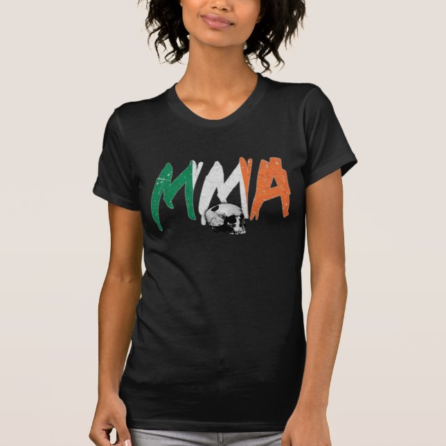 Camiseta T-shirt das senhoras do crânio do Muttahida (Frente)