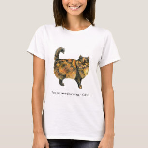 Camiseta T-shirt das senhoras do gato de gato malhado de
