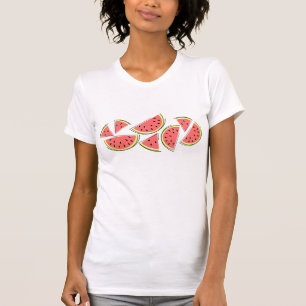 Camiseta T-shirt das senhoras do grupo da melancia