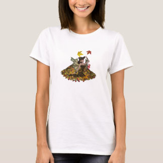 Camiseta T-shirt das senhoras do país das fadas do outono