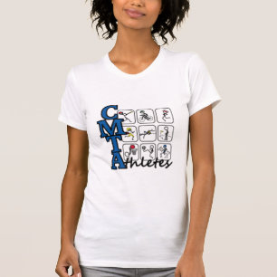 Camiseta T-shirt das senhoras dos atletas de CMTA