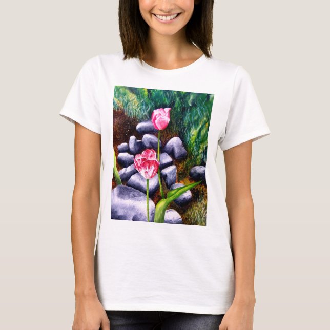 Camiseta T-shirt das tulipas (Frente)