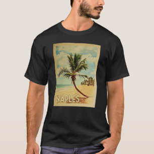 Camiseta T-shirt das viagens vintage de Nápoles - praia