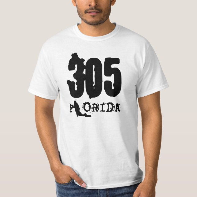 Camiseta T-shirt de 305 Miami (Frente)