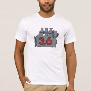 Camiseta t-shirt de 3,6 motores, única imagem dianteira