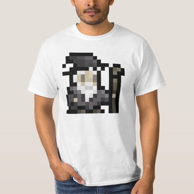Camiseta t-shirt de 8 bits da arte do pixel do Sprite do (Frente)