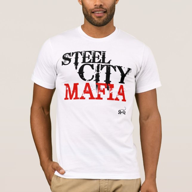 Camiseta T-shirt de aço da máfia da cidade (pedido) (Frente)