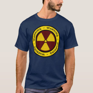 Camiseta T-shirt de advertência da radiação da arte grá