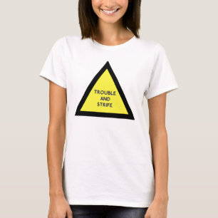 Camiseta T-shirt de advertência do problema e da altercaç