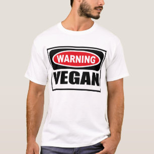 Camiseta T-shirt de advertência do VEGAN