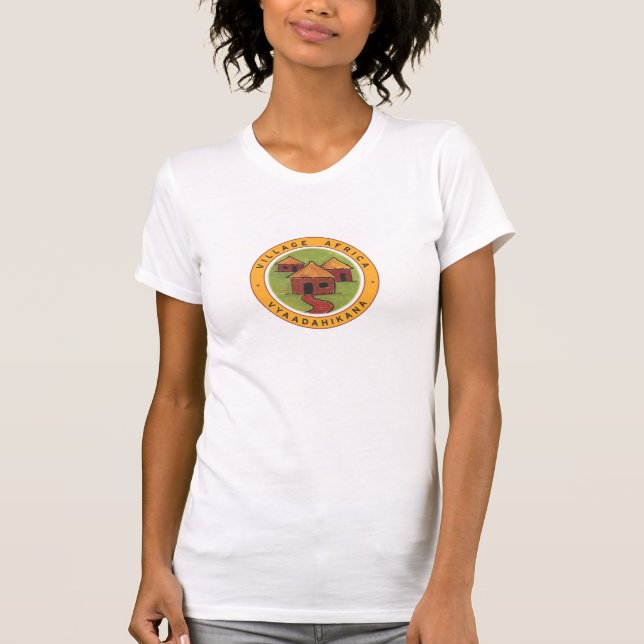 Camiseta T-shirt de África da vila (Frente)