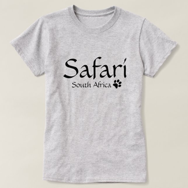 Camiseta T-shirt de África do Sul do safari (Frente do Design)