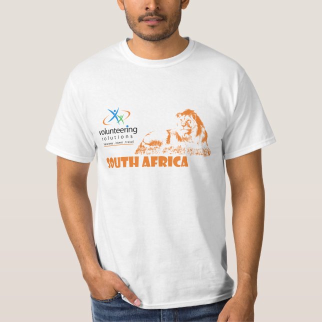 Camiseta T-shirt de África do Sul - oferecendo soluções (Frente)