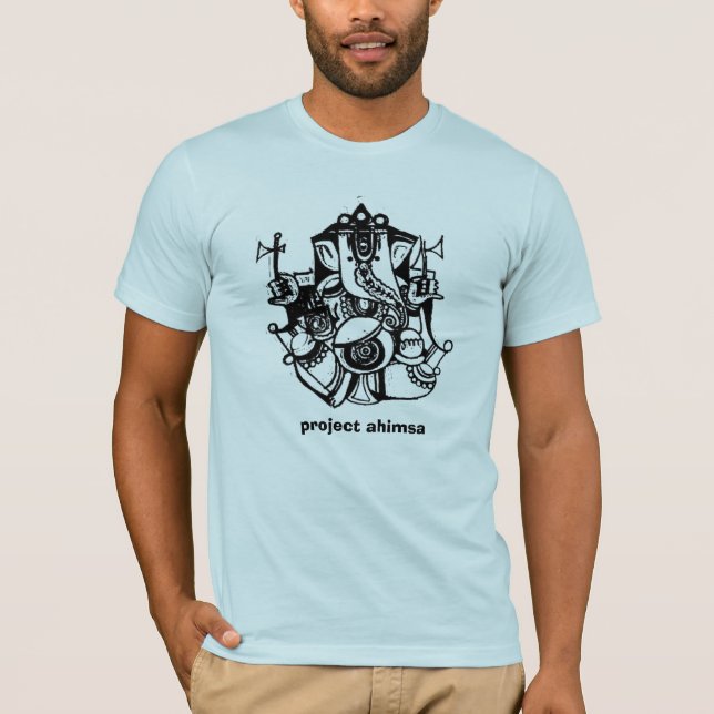 Camiseta T-shirt de Ahimsa do projeto (Frente)
