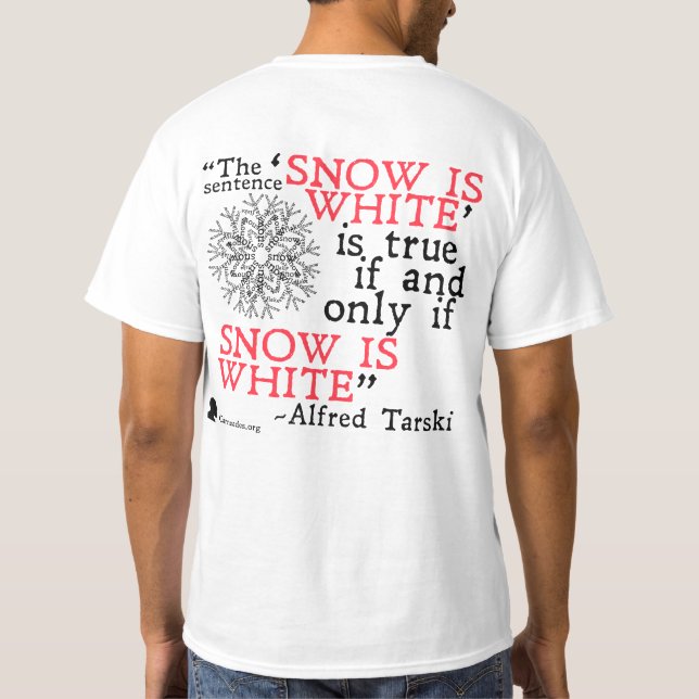Camiseta T-shirt de Alfred Tarski (Verso)