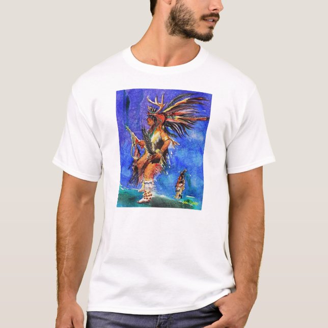 Camiseta T-shirt de alta qualidade de dança do nativo (Frente)