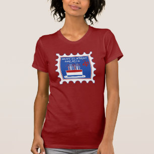 Camiseta T-shirt de América do feliz aniversario