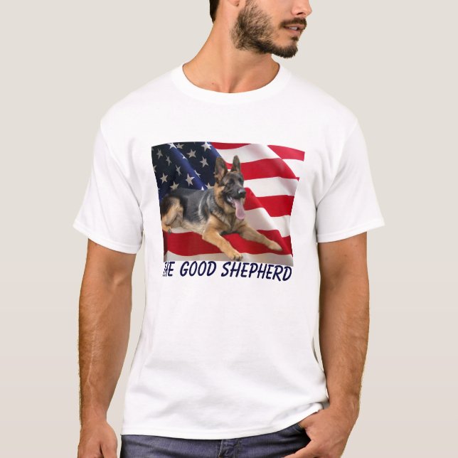 Camiseta T-shirt de América do german shepherd (Frente)
