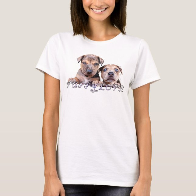 Camiseta t-shirt de amor de cachorrinho (Frente)