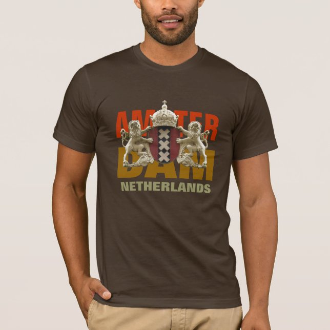 Camiseta T-shirt de Amsterdão Países Baixos (Frente)