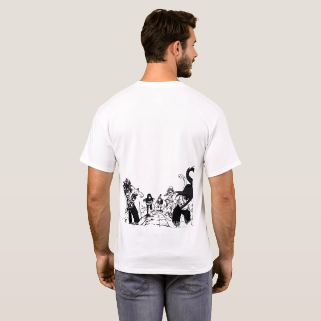 Camiseta T-Shirt de Animação de Cauda de Fada (Parte Traseira Completa)