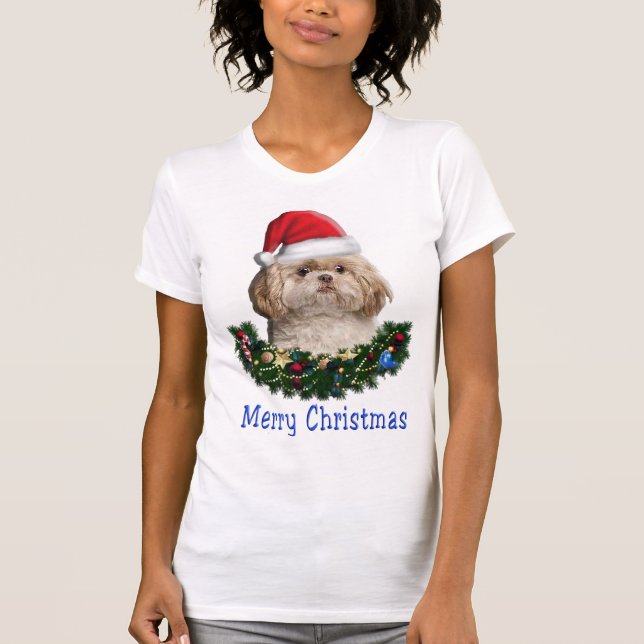 Camiseta T-Shirt de Animais de Natal (Frente)