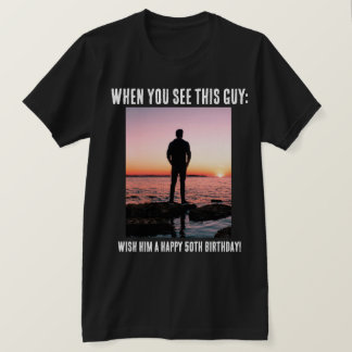 Camiseta T-Shirt de aniversário de 50.º Milestone Personali