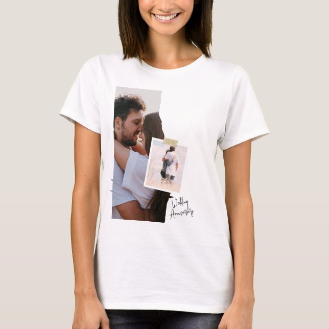 Camiseta T-Shirt de Aniversário de Casamento do Livro Branc (Frente)
