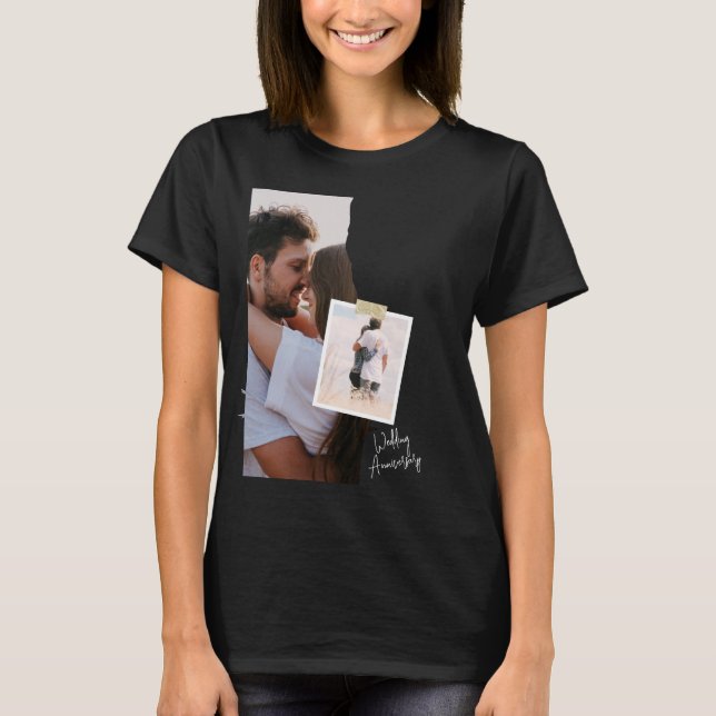 Camiseta T-Shirt de Aniversário de Casamento do Livro Branc (Frente)