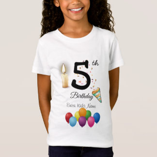 Camiseta T-Shirt de Aniversário de criança Personalizado