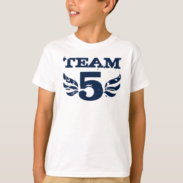 Camiseta T-Shirt De Aniversário De Menino De 5 Anos (Frente)