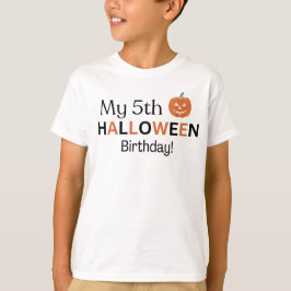 Camiseta "T-Shirt de Aniversário do Halloween Personalizado