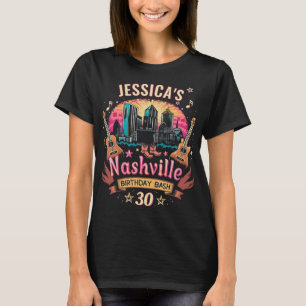 Camiseta T-Shirt de aniversário Personalizável de Nashville