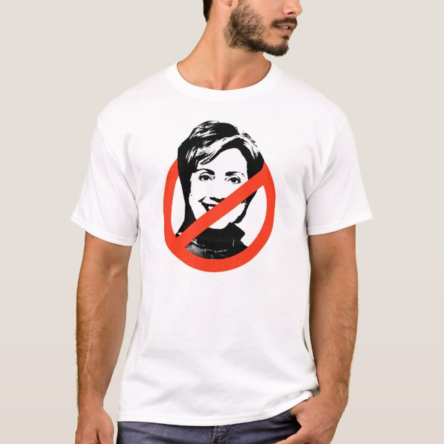 Camiseta T-shirt de Anti-Hillary Clinton (Frente)