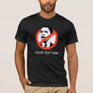 CAMISETA T-SHIRT DE ANTI-OBAMA, SEU TEXTO AQUI