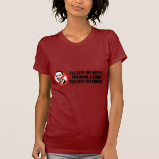 Camiseta T-shirt de Anti-Obama - você mantem a mudança