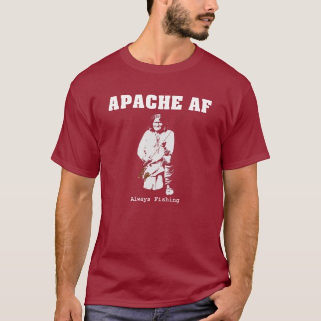 Camiseta T-shirt de Apache da pesca (Frente)