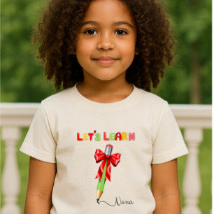 Camiseta T-Shirt de aprendizado de vamos - Personalizado co