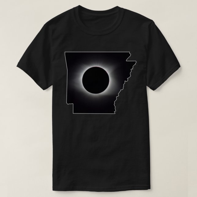 Camiseta T-Shirt de Arkansas Solar Total 2024 (Frente do Design)